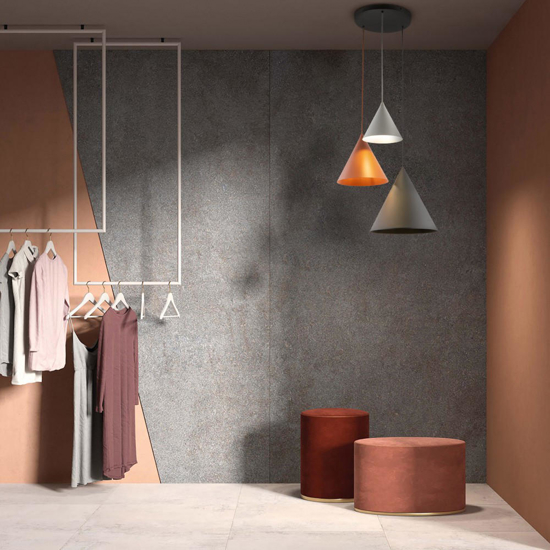 Lampadario moderno coni multicolor per soggiorno